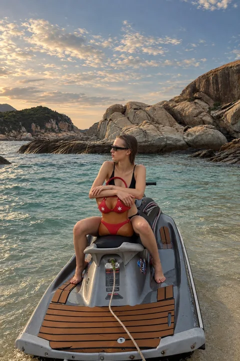 Karolina Juza — swimwear by the sea